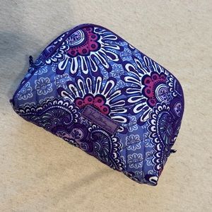 Vera Bradley Medium Zip Cosmetic Bag Lilac Tapestry Retired Print